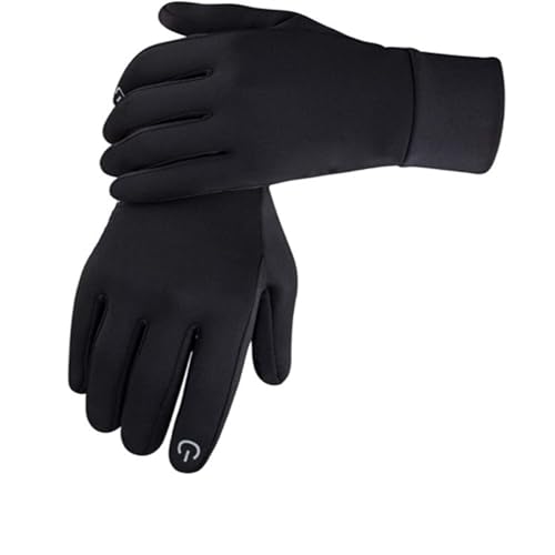 Handschuhe Herren Damen Fahrradhandschuhe Winddichte Laufhandschuhe Thermo Handschuhe Winter Anti-Rutsch Touchscreen Sporthandschuhe Für Fahrrad, Laufen, Wandern, Fahren,A,L von Haseller