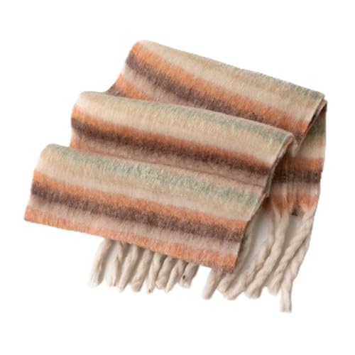 Haseller Damenschal, Warm Herbst und Winter Schal,Winter Warm Mädchen Scarf mit,Geschenk für Frauen und Männer,Legerer Schal in Knitteroptik,C von Haseller