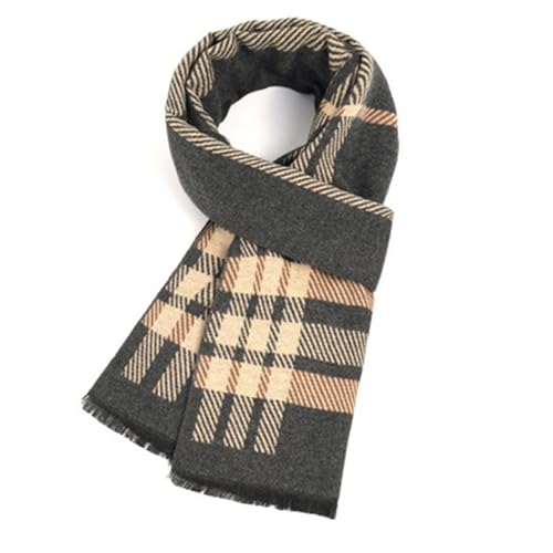 Haseller Herren Schal Lange warme Herbst und Winter weiche Bequeme Schal Plaid Schal modische Faltenschal Baumwolle Leinen Lange Schal Schal Schal Schal,B,A von Haseller