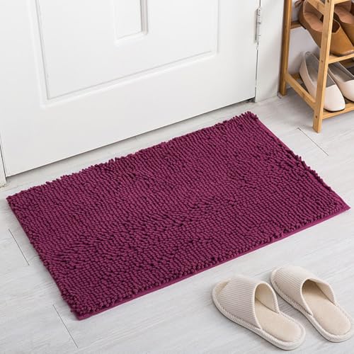 Hochabsorbierende Mikrofaser-Türmatte und Haustier-Teppich, Rutschfester Dicker waschbarer Bereich und Badematte weiche Chenille für Küche Badezimmer Schlafzimmer Innen und Außenbereich,A,45 * 70CM von Haseller