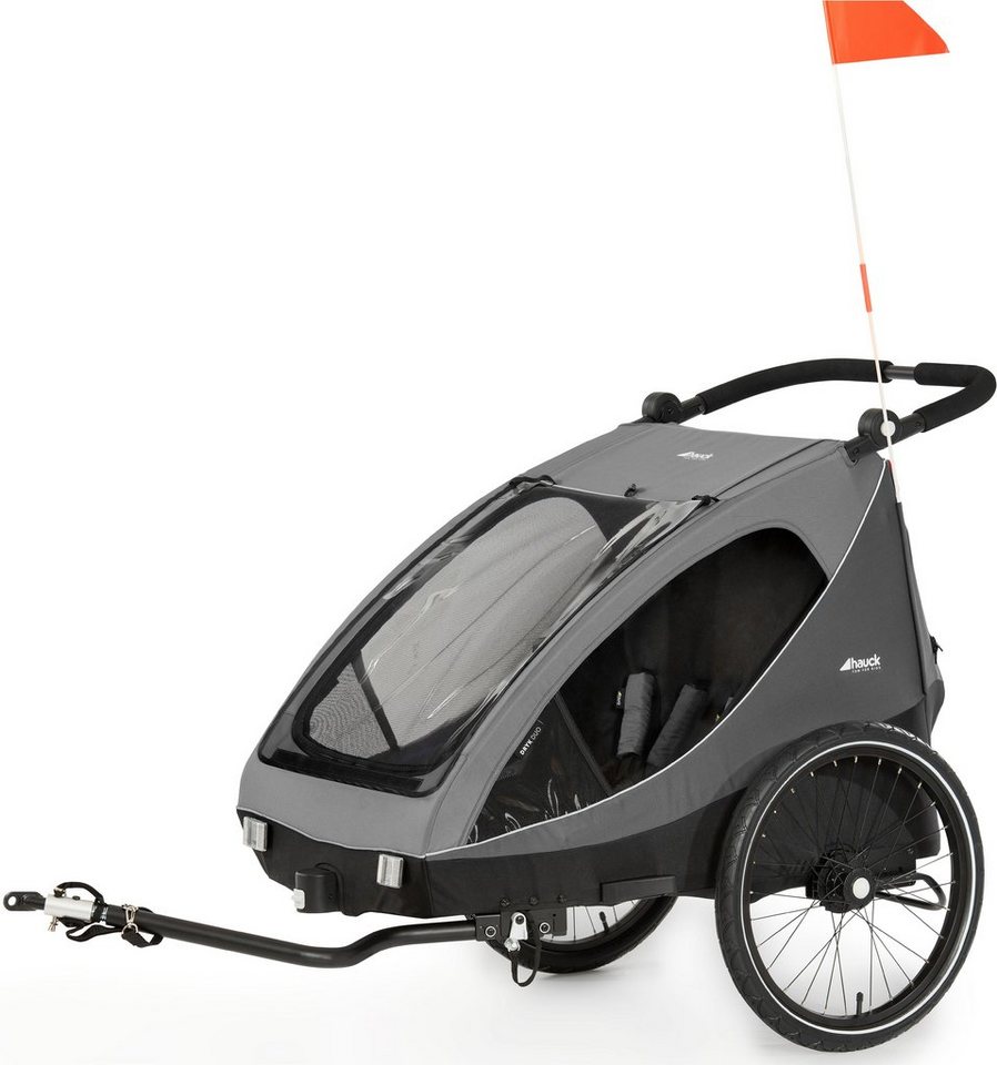 Hauck Fahrradkinderanhänger 2in1 Bike Trailer und Buggy Dryk Duo, grau, für 2 Kinder, inklusive Deichsel Hauck Fahrradkinderanhänger 2in1 Bike Trailer und Buggy Dryk Duo, grau, für 2 Kinder, inklusive Deichsel von Hauck