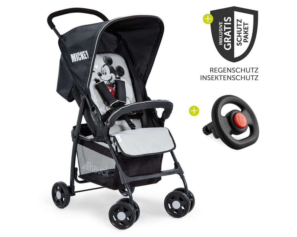 Hauck Sportbuggy Sport - Mickey Stars, Reisebuggy nur 5,9 kg mit Liegeposition, Lenkrad & Zubehör - klappbar Hauck Sportbuggy Sport - Mickey Stars, Reisebuggy nur 5,9 kg mit Liegeposition, Lenkrad & Zubehör - klappbar von Hauck