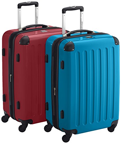 HAUPTSTADTKOFFER - Alex - 2er Koffer-Set Hartschale glänzend, TSA, 65 cm, 74 Liter, Rot-Blau von Hauptstadtkoffer