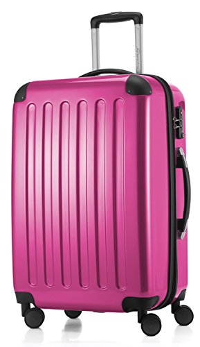 Alex - Mittelgroßer Hartschalenkoffer, TSA, 4 Rollen, Koffer, Trolley, Rollkoffer, Reisekoffer, Volumenerweiterung, 65 cm, 74 Liter, Magenta von Hauptstadtkoffer