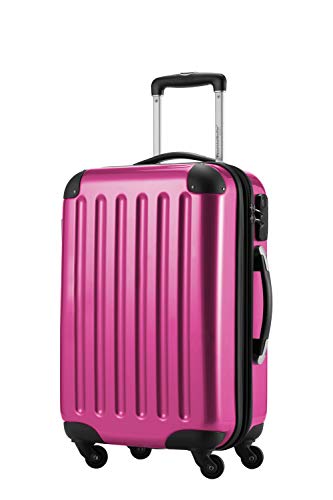 HAUPTSTADTKOFFER Alex - Handgepäck, 55 x 35 x 20 cm, 4 Rollen, 42 Liter, Reisekoffer, Hartschalenkoffer, Rollkoffer, Bordgepäck Koffer, erweiterbar, Magenta von Hauptstadtkoffer