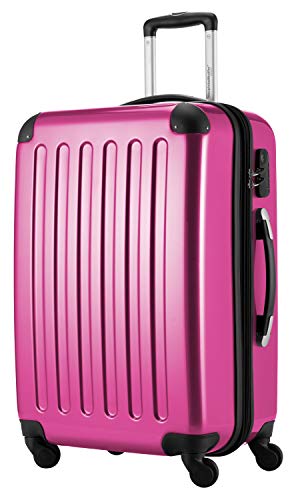 HAUPTSTADTKOFFER Alex - Mittelgroßer Hartschalenkoffer, 4 Rollen, Koffer, Trolley, Rollkoffer, Reisekoffer, Volumenerweiterung, 65 cm, 74 Liter, Magenta von Hauptstadtkoffer