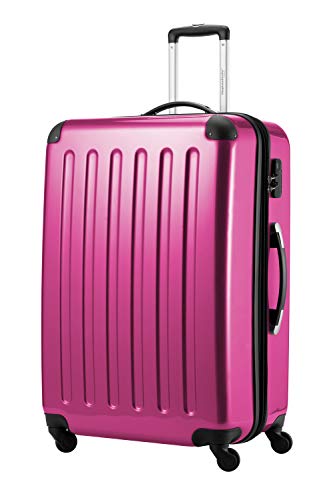 HAUPTSTADTKOFFER Alex - Großer Hartschalen-Koffer, 4 Doppel-Rollen, Trolley, Rollkoffer, Reisekoffer, Volumenerweiterung, 75 cm, 119 Liter, Magenta von Hauptstadtkoffer