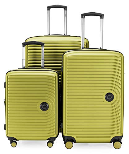 HAUPTSTADTKOFFER Mitte - 3er Kofferset - Handgepäckskoffer 55 cm, mittelgroßer Koffer 68 cm + großer Reisekoffer 77 cm, Hartschale ABS, TSA, Farn HAUPTSTADTKOFFER Mitte - 3er Kofferset - Handgepäckskoffer 55 cm, mittelgroßer Koffer 68 cm + großer Reisekoffer 77 cm, Hartschale ABS, TSA, Farn von Hauptstadtkoffer