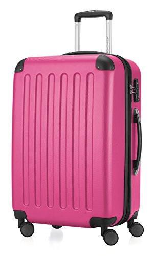 HAUPTSTADTKOFFER - SPREE - Hartschalen-Koffer Trolley Rollkoffer Reisekoffer, 4 Doppel-Rollen, 65 cm, 74 L, Magenta von Hauptstadtkoffer