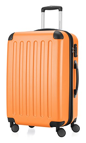 HAUPTSTADTKOFFER - SPREE - Hartschalen-Koffer Trolley Rollkoffer Reisekoffer, 4 Doppel-Rollen, 65 cm, 74 L, Orange von Hauptstadtkoffer