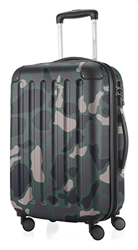 HAUPTSTADTKOFFER - SPREE - Handgepäck Hartschalen-Koffer Trolley Rollkoffer Reisekoffer, 4 Doppel-Rollen, 55 cm, 42 L, Camouflage von Hauptstadtkoffer