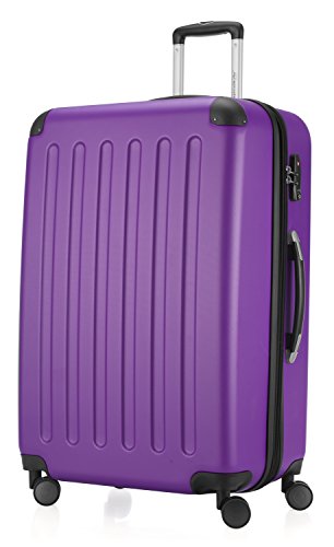 HAUPTSTADTKOFFER - SPREE - Großer Hartschalen-Koffer Trolley Rollkoffer Reisekoffer, 4 Doppel-Rollen, 75 cm, 119 L, Aubergine von Hauptstadtkoffer