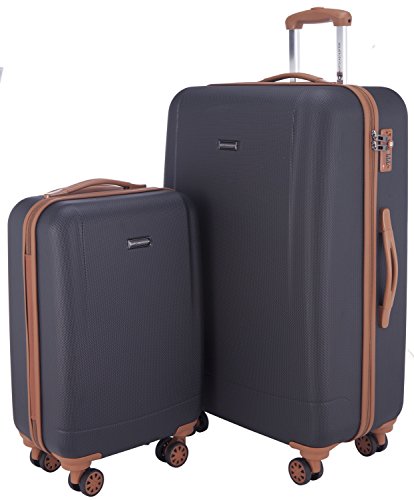 HAUPTSTADTKOFFER Wannsee - 2er Trolley-Set Rollkoffer Reisekoffer, TSA, S und L Koffer-Set, 77 cm, 134 L, Dunkelblau von Hauptstadtkoffer