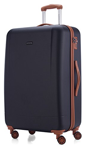 HAUPTSTADTKOFFER - Wannsee - Hartschalenkoffer Koffer Trolley Rollkoffer Reisekoffer, TSA, 77 cm, 94 Liter, Dunkelblau/Braun HAUPTSTADTKOFFER - Wannsee - Hartschalenkoffer Koffer Trolley Rollkoffer Reisekoffer, TSA, 77 cm, 94 Liter, Dunkelblau/Braun von Hauptstadtkoffer