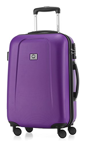 HAUPTSTADTKOFFER - Wedding - Handgepäck Koffer Kabinen Hartschalen-Koffer Trolley Rollkoffer Reisekoffer, TSA, Doppelrollen 55 cm, 42 Liter, Violett von Hauptstadtkoffer