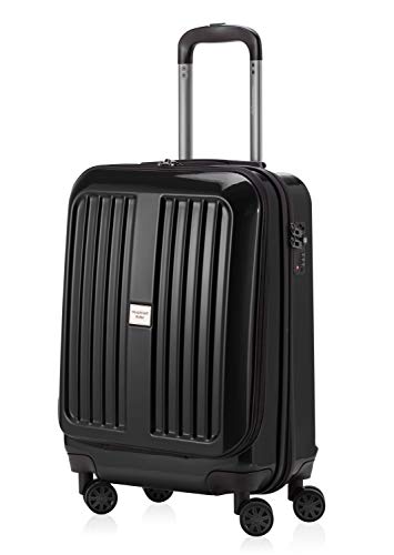 HAUPTSTADTKOFFER - X-Berg -Handgepäck Hartschalenkoffer Koffer Trolley, 55 cm, 42 Liter, TSA, Schwarz von Hauptstadtkoffer