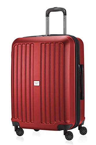 HAUPTSTADTKOFFER - X-Berg - Hartschalen-Koffer Koffer Trolley Rollkoffer Reisekoffer, 4 Rollen, TSA, 75 cm, 90 Liter, Rot matt, 65 cm von Hauptstadtkoffer