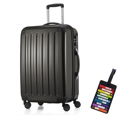 Hauptstadtkoffer - Alex Hartschalen-Koffer Koffer Trolley Rollkoffer Reisekoffer Erweiterbar, 4 Rollen, Zahlenschloss, 65 cm, 74 Liter, Graphit + Design Kofferanhänger Hauptstadtkoffer - Alex Hartschalen-Koffer Koffer Trolley Rollkoffer Reisekoffer Erweiterbar, 4 Rollen, Zahlenschloss, 65 cm, 74 Liter, Graphit + Design Kofferanhänger von Hauptstadtkoffer