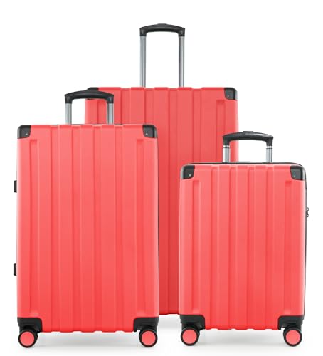 Hauptstadtkoffer Q-Damm - 3er Kofferset - Handgepäckskoffer 54 cm, mittelgroßer Koffer 68 cm + großer Reisekoffer 78 cm, Hartschale ABS, TSA, Koralle Hauptstadtkoffer Q-Damm - 3er Kofferset - Handgepäckskoffer 54 cm, mittelgroßer Koffer 68 cm + großer Reisekoffer 78 cm, Hartschale ABS, TSA, Koralle von Hauptstadtkoffer