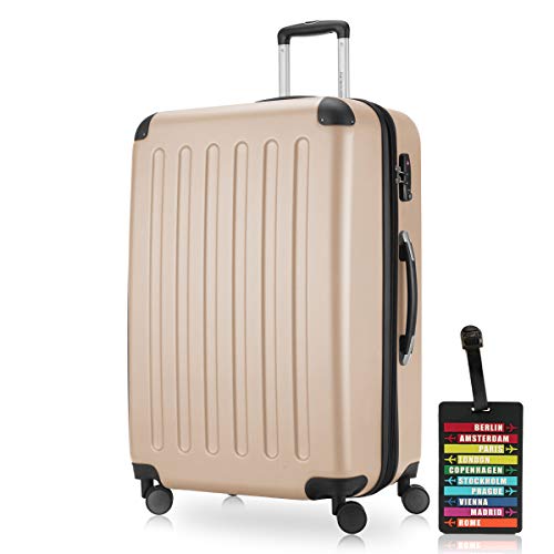 Hauptstadtkoffer - Spree - Hartschalenkoffer Rollkoffer + Kofferanhänger, erweiterbarer Reisekoffer, 4 Rollen, TSA, 75 cm, 119 Liter, Champagner Hauptstadtkoffer - Spree - Hartschalenkoffer Rollkoffer + Kofferanhänger, erweiterbarer Reisekoffer, 4 Rollen, TSA, 75 cm, 119 Liter, Champagner von Hauptstadtkoffer