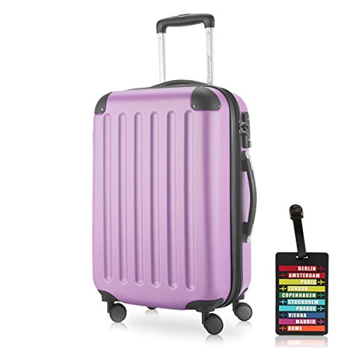 Hauptstadtkoffer - Spree - Kabinentrolley + Kofferanhänger, Handgepäck Hartschale mit Erweiterung, TSA, 4 Rollen, 55 cm, 42 Liter, Flieder Hauptstadtkoffer - Spree - Kabinentrolley + Kofferanhänger, Handgepäck Hartschale mit Erweiterung, TSA, 4 Rollen, 55 cm, 42 Liter, Flieder von Hauptstadtkoffer