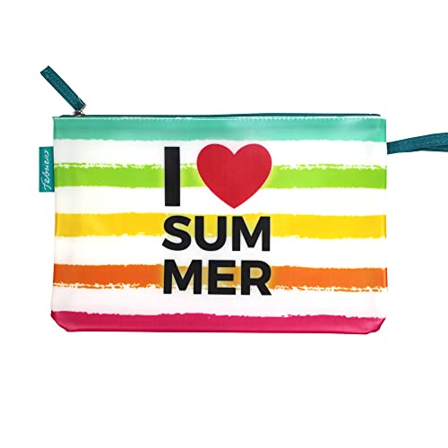 Haus und Deko Bikini Wetbag I Love Summer Weiß, wasserdichte Badetasche, Bikini Bag im Sommer Design, Nasstasche für Unterwegs, Schwimmbeutel für Urlaub, Strand, Schwimmbad Haus und Deko Bikini Wetbag I Love Summer Weiß, wasserdichte Badetasche, Bikini Bag im Sommer Design, Nasstasche für Unterwegs, Schwimmbeutel für Urlaub, Strand, Schwimmbad von Haus und Deko