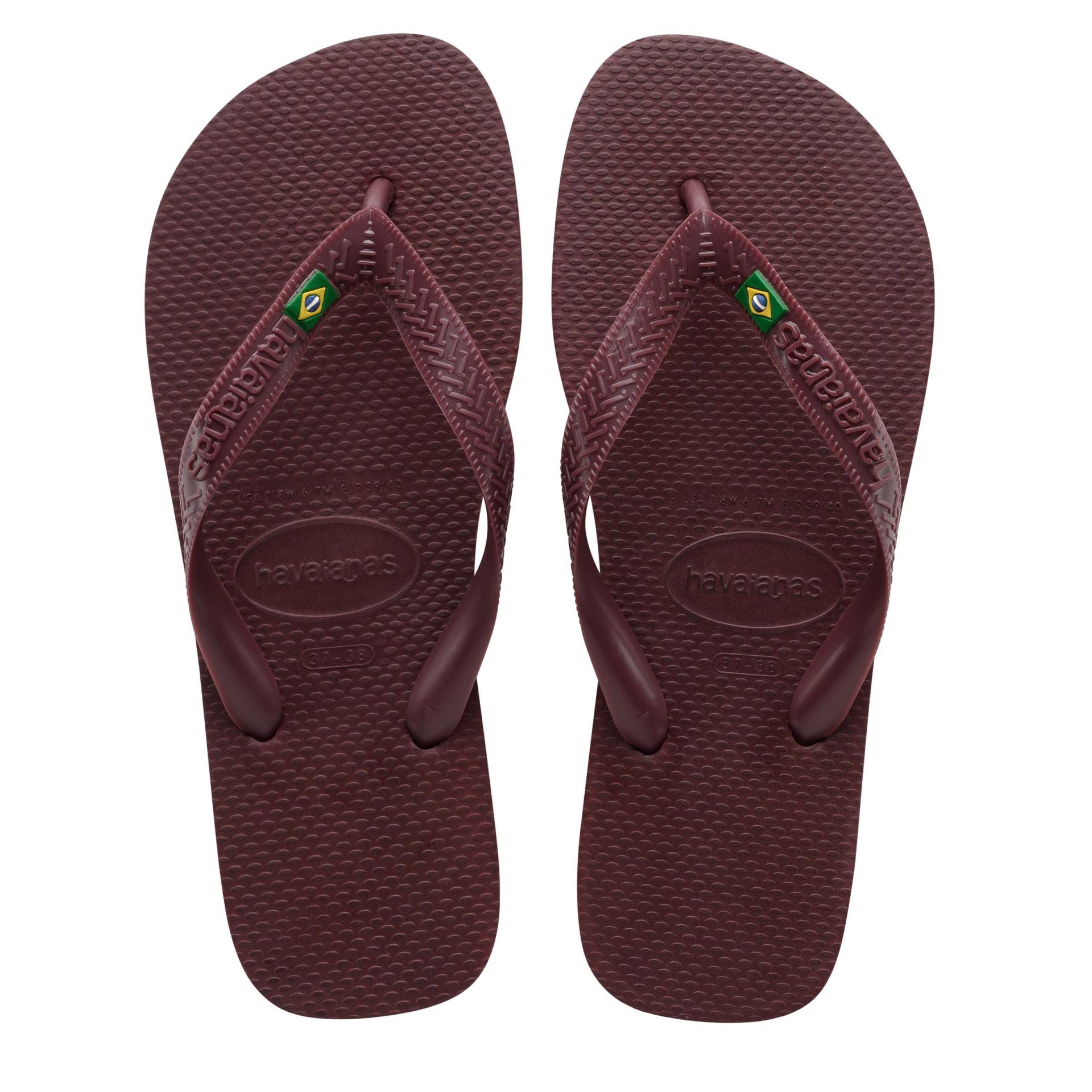 Havaianas H. BRASIL FC Unisex Sandale Zehentrenner Badelatsche 4000032 weinrot von Havaianas