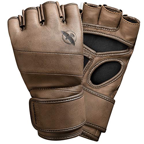 Hayabusa T3 LX 4oz MMA Handschuhe aus Leder Ideal für Kampf - Braun, Größe L von Hayabusa