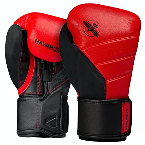 Hayabusa T3 Boxhandschuhe Boxhandschuhe Damen Herren - Rot/Schwarz, 12oz von Hayabusa