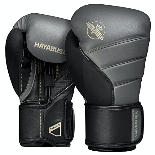 Hayabusa T3 Boxhandschuhe Boxhandschuhe Damen Herren - Anthrazit/Schwarz, 16oz von Hayabusa