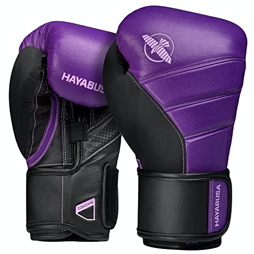 Hayabusa T3 Boxhandschuhe Boxhandschuhe Damen Herren - Lila/Schwarz, 14oz von Hayabusa