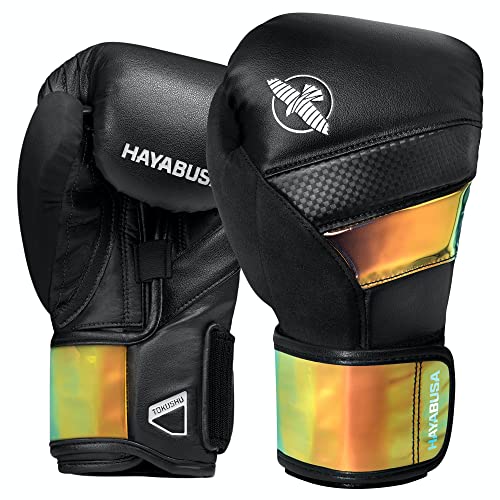 Hayabusa T3 Boxhandschuhe Boxhandschuhe Damen Herren - Schwarz/Schillernd, 14oz von Hayabusa