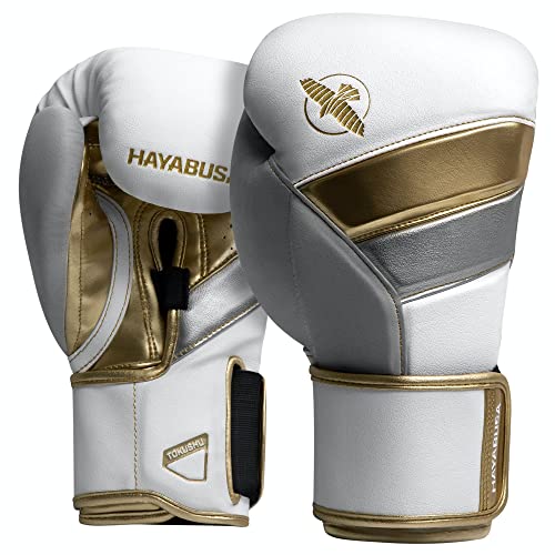 Hayabusa T3 Boxhandschuhe Boxhandschuhe Damen Herren - Weiß/Gold, 14oz von Hayabusa