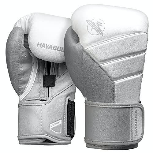 Hayabusa T3 Boxhandschuhe Boxhandschuhe Damen Herren - Weiß/Grau, 12oz von Hayabusa