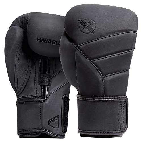 Hayabusa T3 LX Boxhandschuhe aus Leder - Obsidian, Größe 12 Oz von Hayabusa