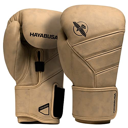 Hayabusa T3 LX Boxhandschuhe aus Leder - Bräunen, Größe 14oz von Hayabusa