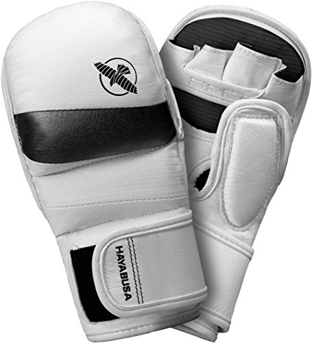 Hayabusa T3 MMA-Handschuhe für Damen und Herren, 200 g, Weiß/Schwarz, Größe L von Hayabusa