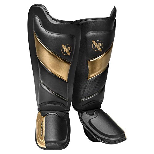 Hayabusa T3 Schienbeinschoner - Schwarz/Gold, Größe XL von Hayabusa