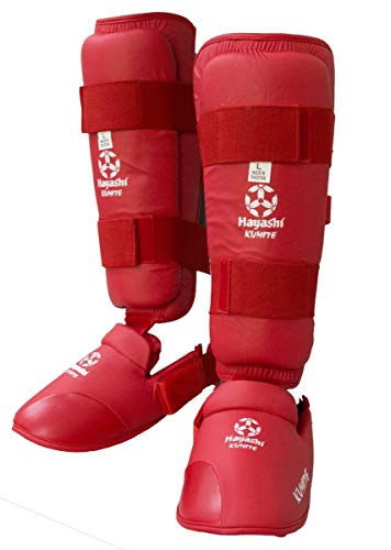 Hayashi Karate Schienbeinschutz und Spannschutz - rot, Gr. XS Hayashi Karate Schienbeinschutz und Spannschutz - rot, Gr. XS von Hayashi