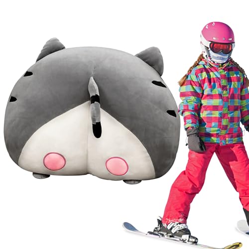 Hbbgdiy Butt Pads für EIN verstellbares, dick gepolstertem Snowboard -Butt -Beschützer, 3D -Cat Ski -Schutzausrüstung zum Skaten von Snowboarden grau von Hbbgdiy