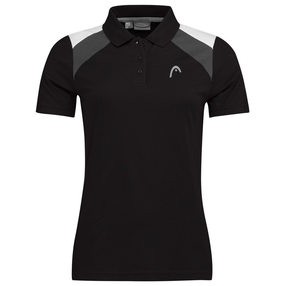 Head Racket Club 22 Short Sleeve Polo Schwarz XL Frau von Head Racket