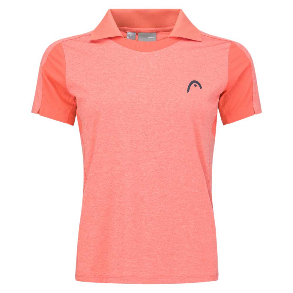 Head Racket Padel Tech Short Sleeve Polo Orange L Frau von Head Racket