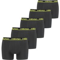 5er Pack HEAD Basic Boxershorts Herren 020 - black/grey/yellow L von Head