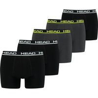 5er Pack HEAD Basic Boxershorts Herren 021 - black/grey L von Head