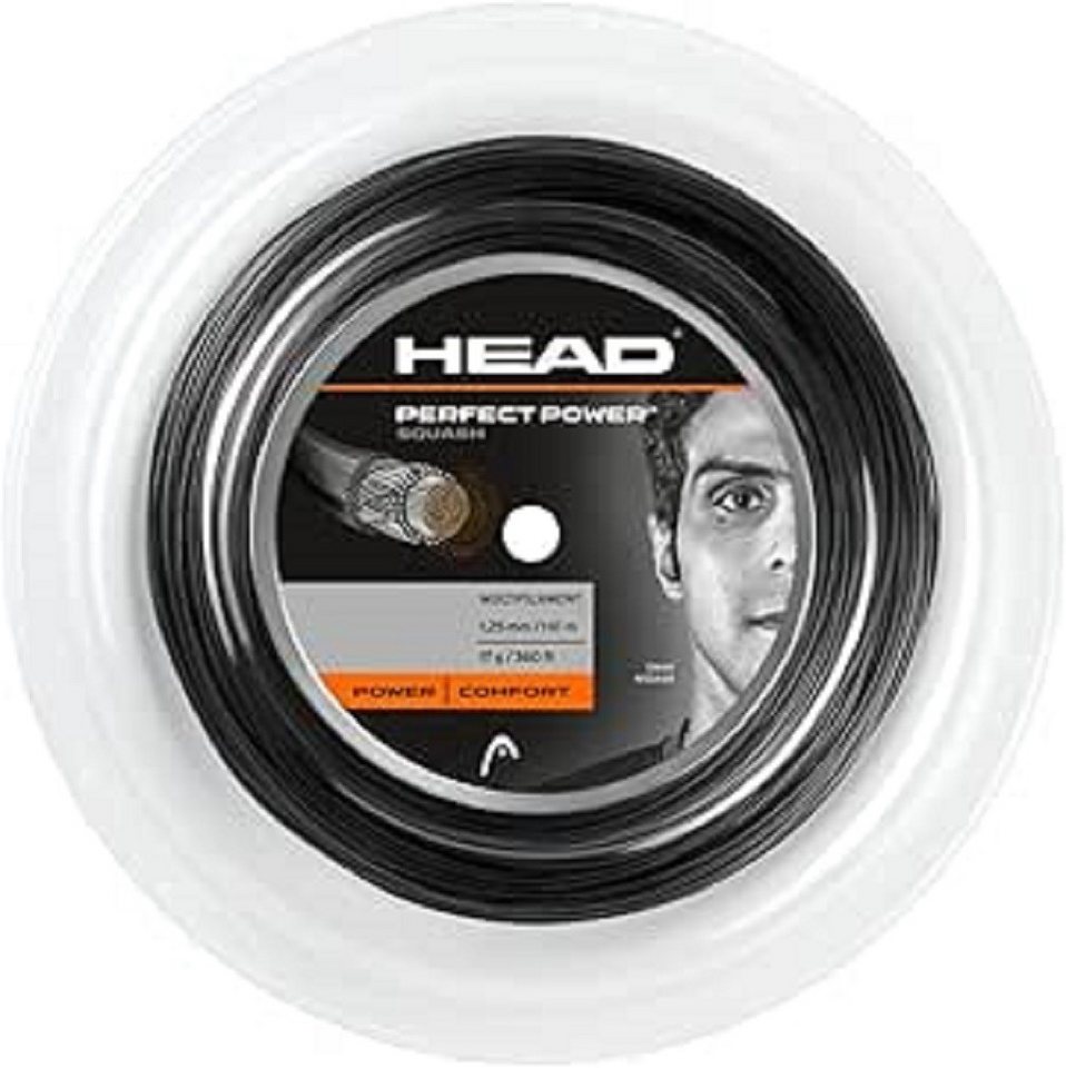 Head Squashsaite HEAD Perfect Power 1.20mm, 110m, schwarz Head Squashsaite HEAD Perfect Power 1.20mm, 110m, schwarz von Head