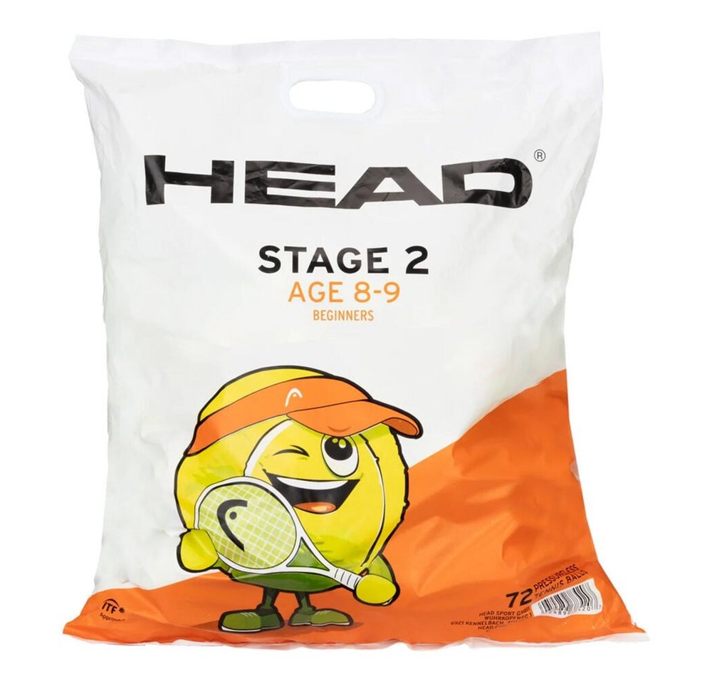 Head Tennisball 72B Head Stage 2- Orange- Polybag - - Play And Stay Ball Head Tennisball 72B Head Stage 2- Orange- Polybag - - Play And Stay Ball von Head