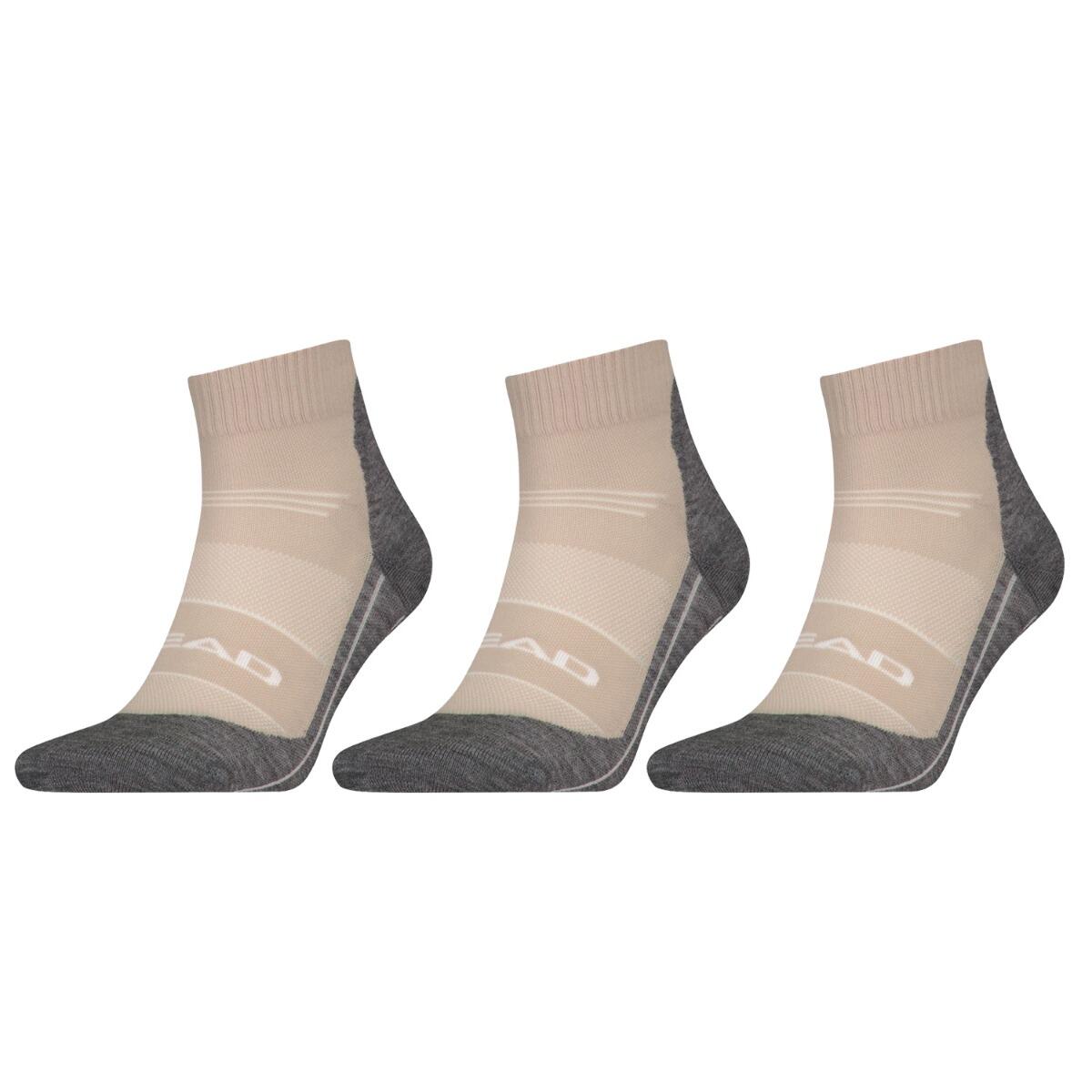 Wandersocken cooles Hiking Viertel 3 Paar Taupe von Head