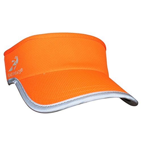 Headsweats Reflective Supervisor High Visibility Schirmband Visor, Neon Orange, One Size von Headsweats