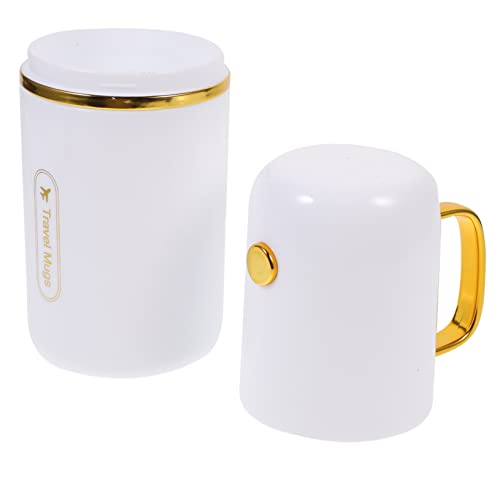 Healeved 2er-Pack Vergoldetes Zahnbürstenbecher-Set Für Paare Tragbarer Reise-zahnbürstenhalter Zahnpasta-aufbewahrung Für Den Außenbereich Healeved 2er-Pack Vergoldetes Zahnbürstenbecher-Set Für Paare Tragbarer Reise-zahnbürstenhalter Zahnpasta-aufbewahrung Für Den Außenbereich von Healeved