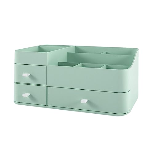 Healeved 1 Stück Karton Desktop-Make-up-Organizer Beauty-Halter-Organizer Desktop-Kosmetik-Organizer Büro- Tischdeckenklammern Green von Healeved